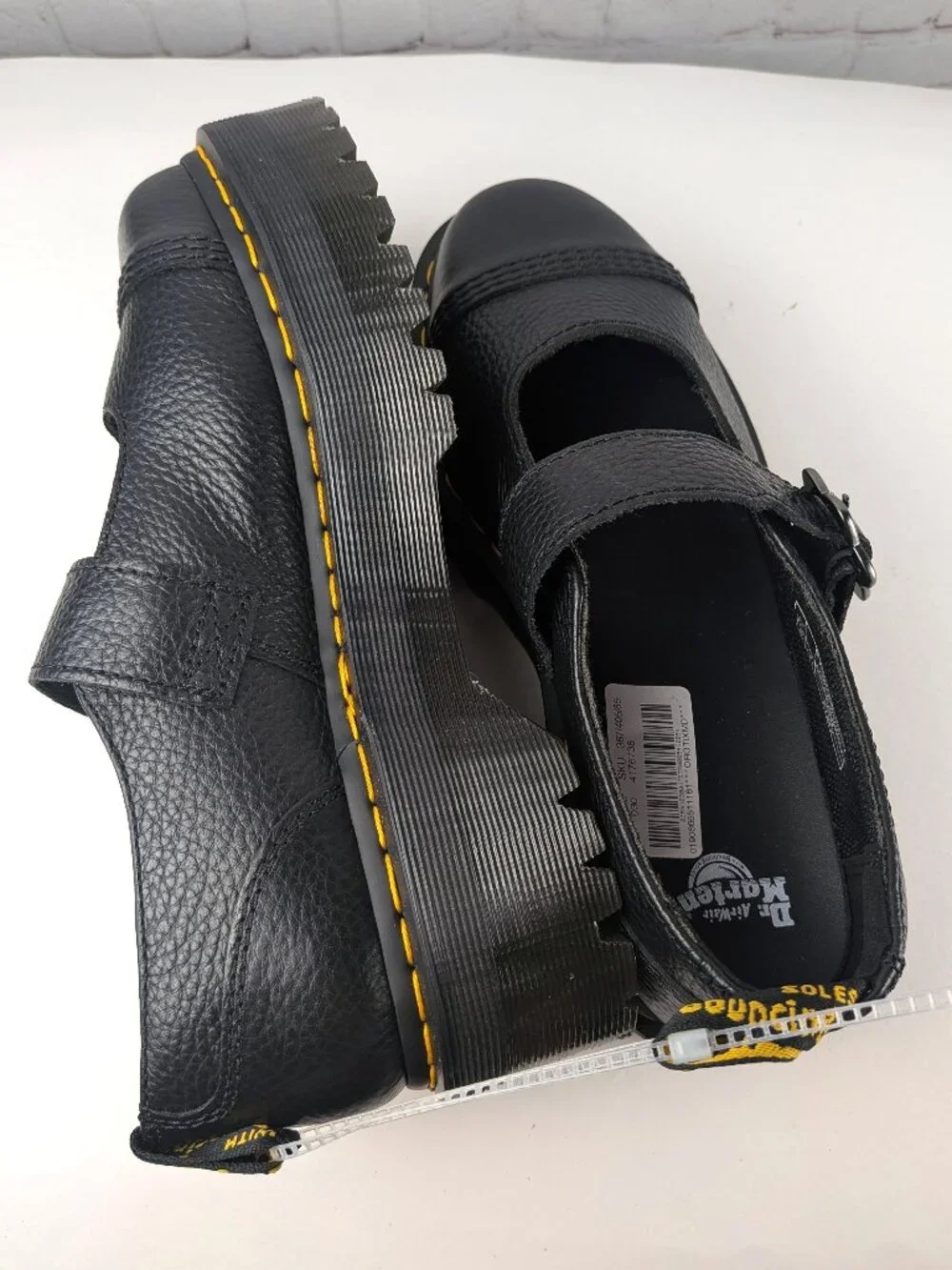 NEW Dr. Martens Addina Flower Buckle Platform Mary Janes 10